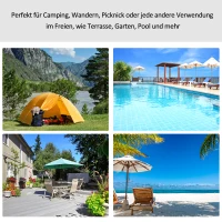 Outsunny Leżak ogrodowy, 5-stopniowa regulacja oparcia, metal, kremowy, 170 x 58 x 97 cm(m-7)