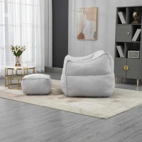 Bouclé-Sitzsack für Erwachsene, Grau(m-7)