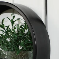 Outsunny Wall Planters, 3-Piece Set, Stackable, Steel + Acrylic, Black(m-4)