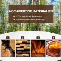 Outsunny Hochbeet Pflanzkasten Kräuterbeet Pflanzbeet Gemüse Blumenbeet Blumenkasten Tannenholz 80 x 33 x 30 cm(m-7)