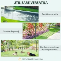 Outsunny Plasa pentru Imprejmuire din Otel si PVC pentru Spatii Exterioare, Rulou de 25m si Inaltime 1.7m, Verde(m-4)