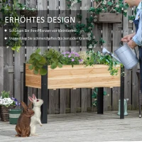 Outsunny podwyższona grządka, 120 cm x 60 cm x 74 cm(m-7)