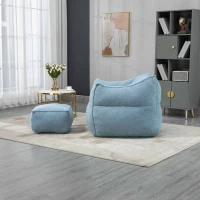 Bouclé-Sitzsack für Erwachsene, Blau(m-7)