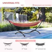 Outsunny 3m Universal Hammock Stand Metal Frame Garden Camping Picnic Outdoor Patio Replacement – Stand Only Adjustable Fit(m-4)