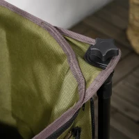 Outsunny Bollerwagen, klappbar, 7 Seitentaschen, verstellbarer Griff, bis 120 kg, Stahl, grün, 100 x 48 x 100,5 cm(m-9)