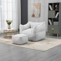 Bouclé-Sitzsack für Erwachsene, Grau(m-2)