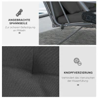 Outsunny Seat Cushion Seat Pad for Hollywood Swing 170 x 100 x 8cm Dark Gray(m-4)