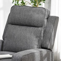 HOMCOM 150° Electric Reclining Chair, with USB port and Footrest - Charcoal Grey(m-8)