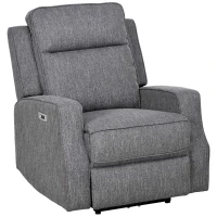 HOMCOM 150° Electric Reclining Chair, with USB port and Footrest - Charcoal Grey(m-11)