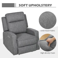 HOMCOM 150° Electric Reclining Chair, with USB port and Footrest - Charcoal Grey(m-5)