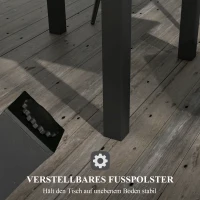 Outsunny Stół ogrodowy Stół zewnętrzny, odporny na warunki atmosferyczne, 162 x 80 x 75 cm, Żółty(m-7)