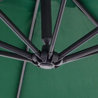 Outsunny 3m Banana Hanging Parasol Umbrella Green(m-9)