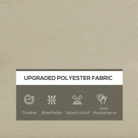 Outsunny Cushion Set for Hollywood Swing 170 cm Seat Cushion Swing Cushion Garden Swing Garden Cushion Back Cushion Side Cushion Beige(m-4)