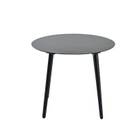 Set Bistro 3 Piezas en Aluminio y Ratán Pe para Balcón Resistente A los Rayos Uv Carga 150 Kg Negro(m-8)