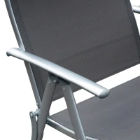 Outsunny Sezlong Relax Pliabil Schelet in Metal 137x63.5x100.5cm Gri(m-11)