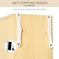 HOMCOM 204 CD Tall Narrow Media Storage Tower - Oak Tone(m-6)