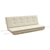 Outsunny Cushion Set for Hollywood Swing 170 cm Seat Cushion Swing Cushion Garden Swing Garden Cushion Back Cushion Side Cushion Beige