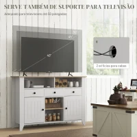 HOMCOM Aparador de Cozinha com 3 Gavetas 2 Armários 2 Prateleiras Abertas e 2 Prateleiras Ajustáveis Estilo Moderno 120x38x81,5 cm Branco(m-6)