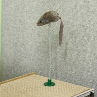 PawHut Arranhador de Cartão para Gatos Casa para Gatos em Forma de Televisor com Rato de Brinquedo 43x23x32,5 cm Areia(m-8)