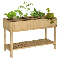 Outsunny suport raft pentru plante, 8 grilaje, 120x60x81 cm(m-1)