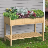 Outsunny suport raft pentru plante, 8 grilaje, 120x60x81 cm(m-2)