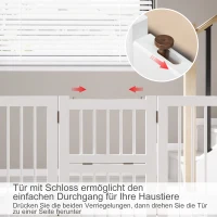 Afzethek huisdierdeurbeschermer hondenhek met 4 scharnierende delen(m-5)