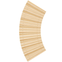 Outsunny Uitrolbaar Tuinpad, Weerbestendig, Vurenhout, 120 x 47 x 1 cm, Natuurlijk