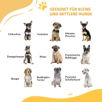 PawHut Hondentraphek, automatisch sluiten, eenvoudige bediening, 100 cm x 4 cm x 76 cm, Wit(m-4)