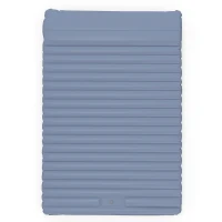 Outsunny Opblaasbaar campingmatras, inclusief luchtpomp, 1 kussen, 200 x 135 x 10 cm, Blauw(m-8)