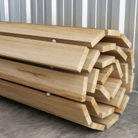 Outsunny Uitrolbaar Tuinpad, Weerbestendig, Vurenhout, 120 x 47 x 1 cm, Natuurlijk(m-9)