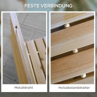 Outsunny Uitrolbaar Tuinpad, Weerbestendig, Vurenhout, 120 x 47 x 1 cm, Natuurlijk(m-5)