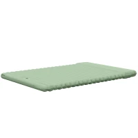 Outsunny Opblaasbaar campingmatras, inclusief luchtpomp, 1 kussen, 200 x 135 x 10 cm, groen(m-1)