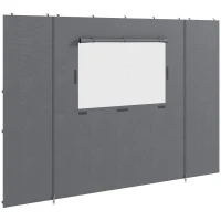 Outsunny Prieel Zijwand Zijwand Partytent, weerbestendig,  300 cm x 200 cm, Donkergrijs(m-10)