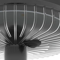 Outsunny Lampy Solarne do Ogrodu, Wodoodporne, LED Ciepły Biały, 10-12h Czas Pracy, Czarne(m-9)