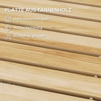 Outsunny Uitrolbaar Tuinpad, Weerbestendig, Vurenhout, 120 x 47 x 1 cm, Natuurlijk(m-6)