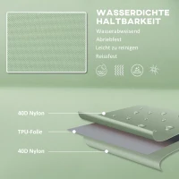 Outsunny Opblaasbaar campingmatras, inclusief luchtpomp, 1 kussen, 200 x 135 x 10 cm, groen(m-6)