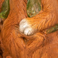 Outsunny Doniczka, zając z wiklinowym koszem, odporny na warunki atmosferyczne, 45x27x50cm, Brązowy(m-7)