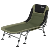 Outsunny Campingbed Ligbed Veldbed, 200 x 85 x 40-55 cm, Waterbestendig Groen