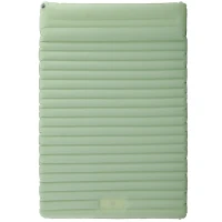 Outsunny Opblaasbaar campingmatras, inclusief luchtpomp, 1 kussen, 200 x 135 x 10 cm, groen(m-8)