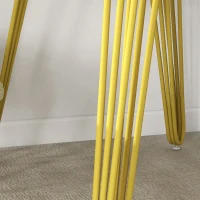 HOMCOM Masă de Bucătărie și Living pentru 6 Persoane, Masă Modernă din MDF și Oțel, 140x89x75,5 cm, Alb și Auriu(m-9)