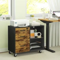 Homcom Dulap Imprimanta Mobil – MDF cu 3 Sertare, 2 Rafturi & Roti(m-2)