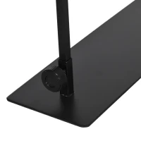 PawHut 86-129Hcm Adjustable Height and Length Reptile Lamp Stand Holder with Hook Hanging, Base - Black(m-9)