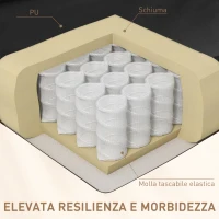 HOMCOM Poltrona Relax Massaggiante con Reclinazione e Poggiapiedi, 97x92X104cm Nero(m-6)