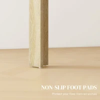 HOMCOM Masă Pentru 6 Persoane, Masă Modernă de Bucătărie cu Blat Colorat pentru Living, Sufragerie, 140x90x75 cm, Stejar, Alb(m-6)