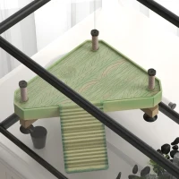 PawHut 28L Glass Turtle Tank Aquarium with Basking Platform, Easy Drainage, Strip Patch Thermometer(m-8)