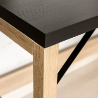 HOMCOM Computer Desk with 3 Tier Storage Shelves on Left or Right, 120cm Writing Table for Home Office, Study, Bedroom, Walnut and Oak(m-8)