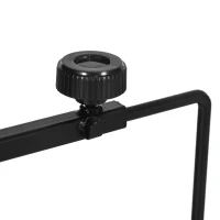 PawHut Adjustable Height and Length Reptile Lamp Stand Holder with Hook Hanging, Base - Black(m-8)