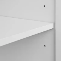 Credenza Moderna con 2 Ante e 2 Cassetti, Maniglie e Piedini Dorati, Bianco(m-5)