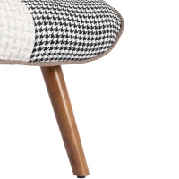 Fotoliu modern cu perne și taburet, 69x51x95,5 cm, Multicolor(m-5)