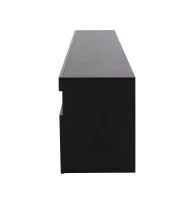 Mobile TV in stile moderno con pannello luminoso e illuminazione LED variabile, per soggiorno e sala da pranzo, Nero(m-5)